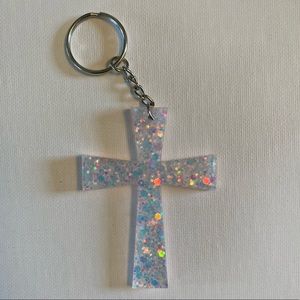 Handmade; Cross keychain